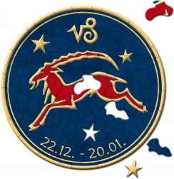 Curiosi okrugle puzzle Zodijak – Jarac, 33 dijelova