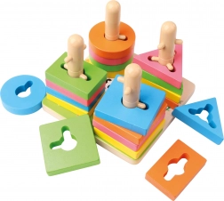 Drvena navlaka igra s oblicima 15 cm