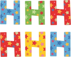 Drveno slovo H sa zvjezdicama Bigjigs Toys