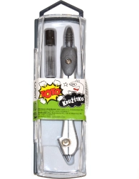 Školski metalni šestar s kompletom zamjenskih mina