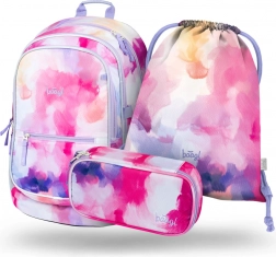 Školski set Baagl Core Painting: ruksak, pernica i vrećica