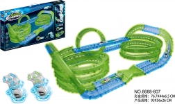 svjetleća trkaća staza za mrak, 83 dijelova