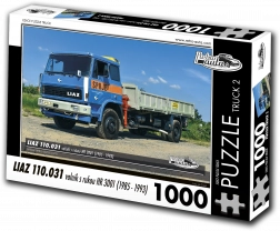 Puzzle Retro Automobili Liaz 110.031 Kiper s Dizalicom HR 3001, 1000 Dijelova