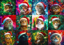 Enjoy Puzzle božićne mačke 1000 dijelova