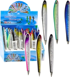 Kemijska olovka u obliku ribe s plavom tintom