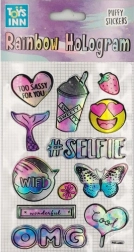 Rainbow Selfie Holographic Stickers