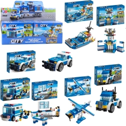 Konstruktorski set policija 8u1 – vozila, zgrade i helikopter (98–118 dijelova)