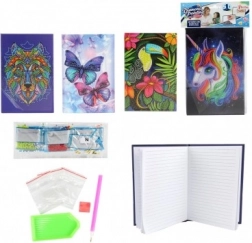 Kreativni dijamantni dnevnik 14,5 × 21 cm – set s ljepljivim kamenčićima
