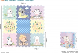 Meke pjenaste slagalice sa životinjama 32 × 32 cm, 9 dijelova