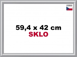 Plastični okvir za puzzle A2, srebrni