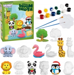Woopie kreativni set s bojama DIY – gipsani odljevi životinjica za bojanje