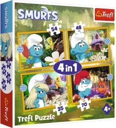 Puzzle Štrumpfovi Život u selu 4u1