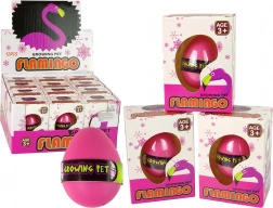 Rastuće jaje plamenac 6 cm ružičasto