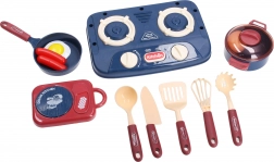 Kuhinjski set s kuhalom, posuđem i hranom