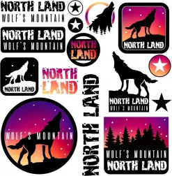 Naljepnice za peglanje – vukovi 15 × 21 cm