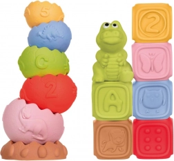 Montessori građevni set i osjetilna piramida 13 kom