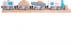 Bigjigs Rail drveni rudarski vlak s tračnicama i odbojnicima