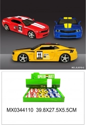 Metalni sportski automobil s otvarajućim vratima i funkcijom navijanja