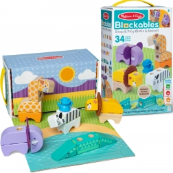 Drvena građevna set safari životinje 34 dijelova MELISSA & DOUG