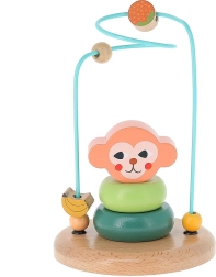 Šareni drveni motorički labirint s majmunčićem