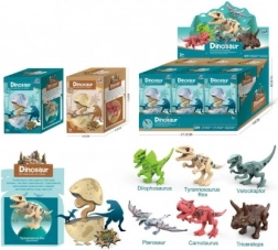 Dinosaurus na vijak u jajetu – plastični set za sastavljanje 13 cm, 2 varijante