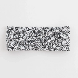 Dječja pamučna traka za kosu NEW BABY Be Happy s cvjetnim uzorkom