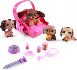 Set igračaka psića s prijenoskom sa svjetlom i zvukom