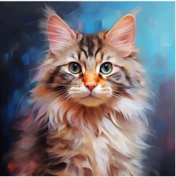 Dijamantna mozaika - Portret mačke