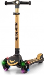 Dječji troskotač MILLY MALLY Boogie Golden s LED kotačima