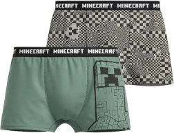 Minecraft boys' boxers green-grey (duopack 2 pcs)