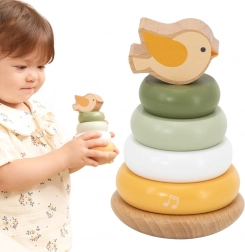 drvena edukativna piramida s ptićem VIGA PolarB