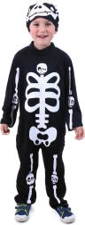 Dječji kostim kostur s kapom M