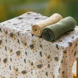 Petite&Mars bamboo muslin blanket Misty celestial planets 120 × 120 cm (2 pcs)
