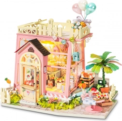 Minijaturna kućica ROBOTIME Holiday Party Time – DIY set s LED rasvjetom