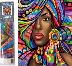 Dijamantno slikanje Afrikanka 30x40cm