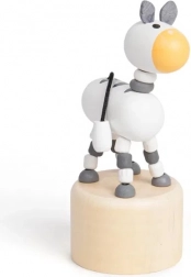 Drvena igračka za pritisak životinja Zebra Safari od Bigjigs Toys