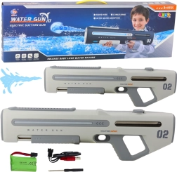 Električni automatski vodeni pištolj sivo-bijeli 62 cm