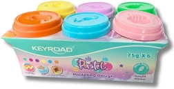 Modelarska masa Keyroad, 6 pastelnim bojama, 450 g