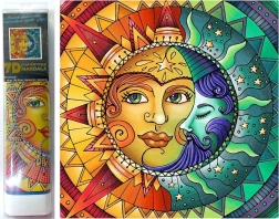 Dijamantno slikanje 7D Mjesec i Sunce 30x30 cm