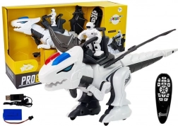 Interaktivni robotski tiranosaur bijele boje