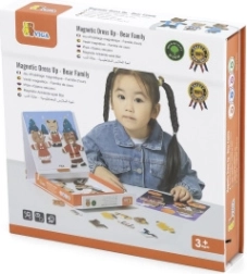 Drvena magnetska igra oblačenja Viga – medvjeđa obitelj