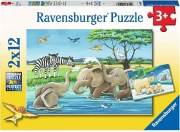 Ravensburger puzzle Mladunci životinja 2×12 dijelova