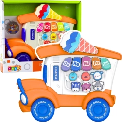 Edukativni dječji električni klavir Lodziarnia – narančasti