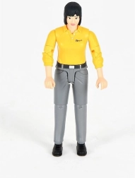 Bruder Bworld figurica žene – žuta majica, sive hlače