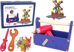 Konstrukcijski set u koferu s akumulatorskim odvijačem za male majstore