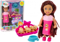 Mini lutkica Haljina s dugom kosom Three Dog Lair