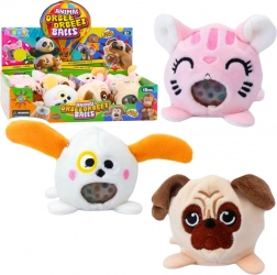 Plišan stiskajući gniotek sa životinjama s vodenim kuglicama 6 cm