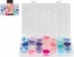 Plastične šarene perlice sa špagom u kutiji