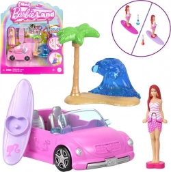 Mattel Mini Barbie Land kabriolet s minilutkom Barbie i efektom promjene boje