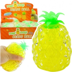 Antistresni ananas stiskač sa žutim hidrogel kuglicama